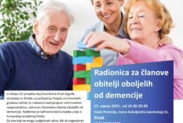 EU projekt “Svi za pamćenje” &#8211; Radionica za članove obitelji oboljelih od demencije &#8211; Sisak