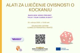 Poziv na simpozij „Alati za liječenje ovisnosti o kockanju razvijeni kroz projekt ‘Play Your Cards Right’“
